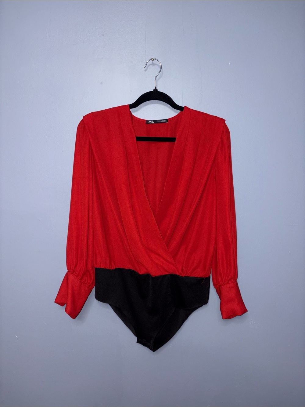 Zara | Red Wrap Bodysuit | Size Medium